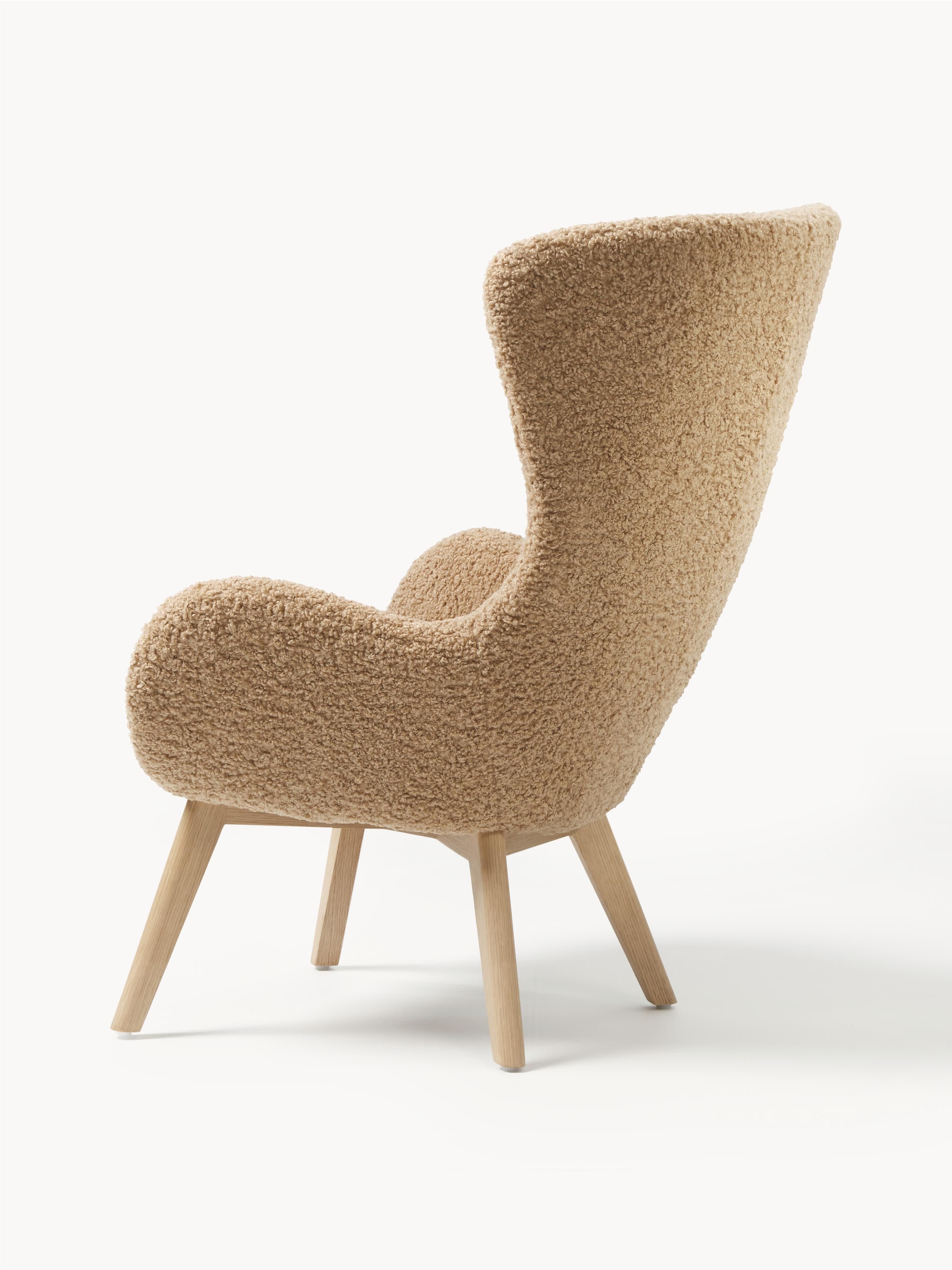 Teddy fauteuil Wing met houten poten
