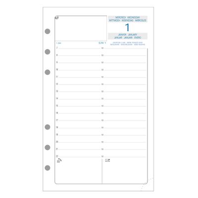Exacompta Exatime 17 - Recharge pour organiseur - 1 jour par page - 2nd semestre - 10,5 x 17,2 cm