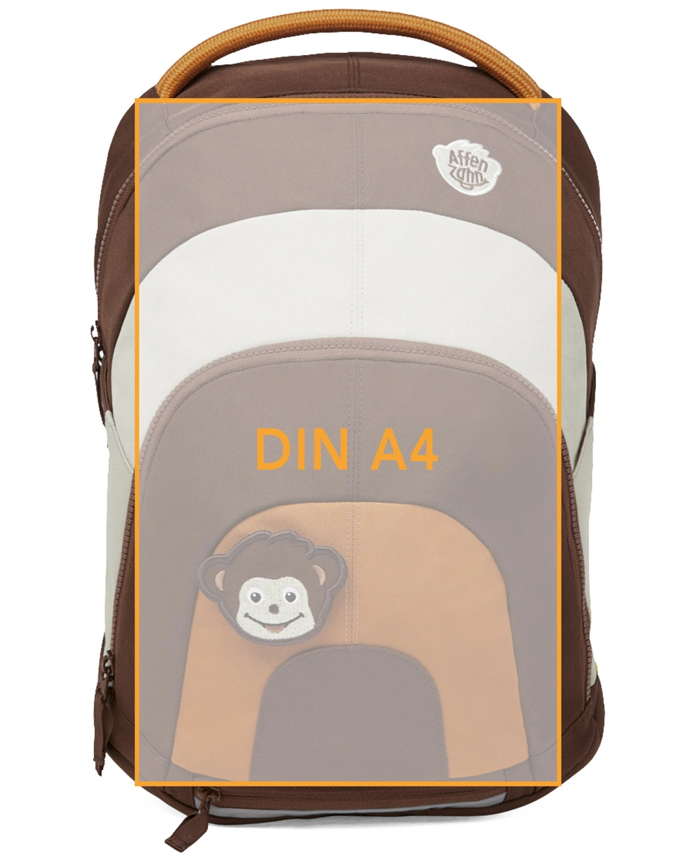Kinderrucksack DAYDREAMER – AFFENZAHN (36x26x13) in braun