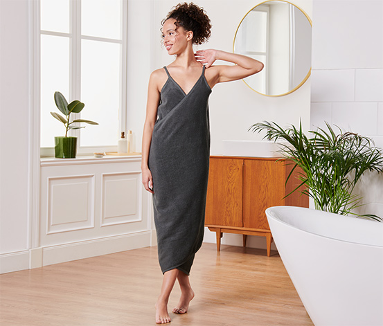 Handtuchkleid, anthrazit