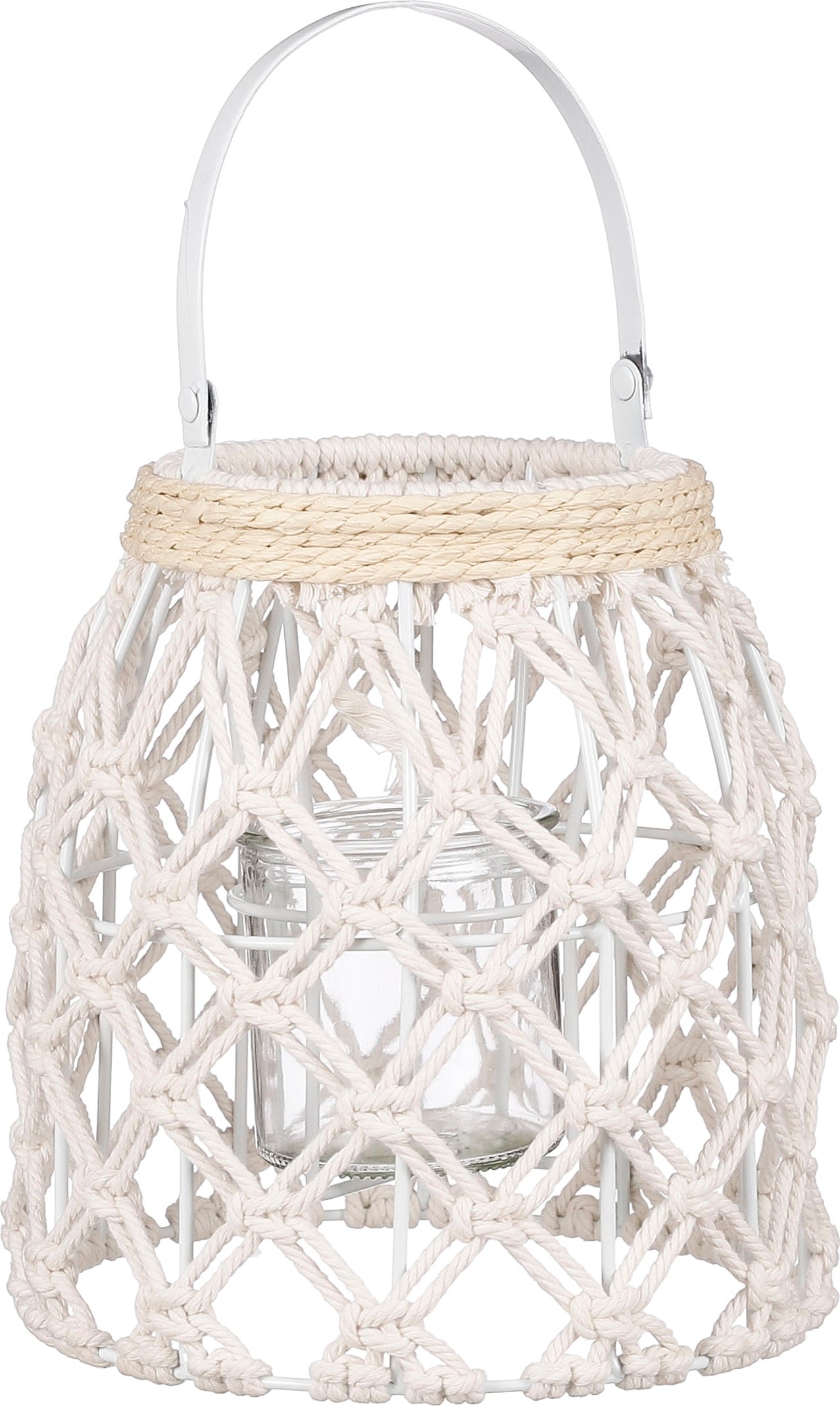 Mica Decorations windlicht crème D 19 H 20,5 cm