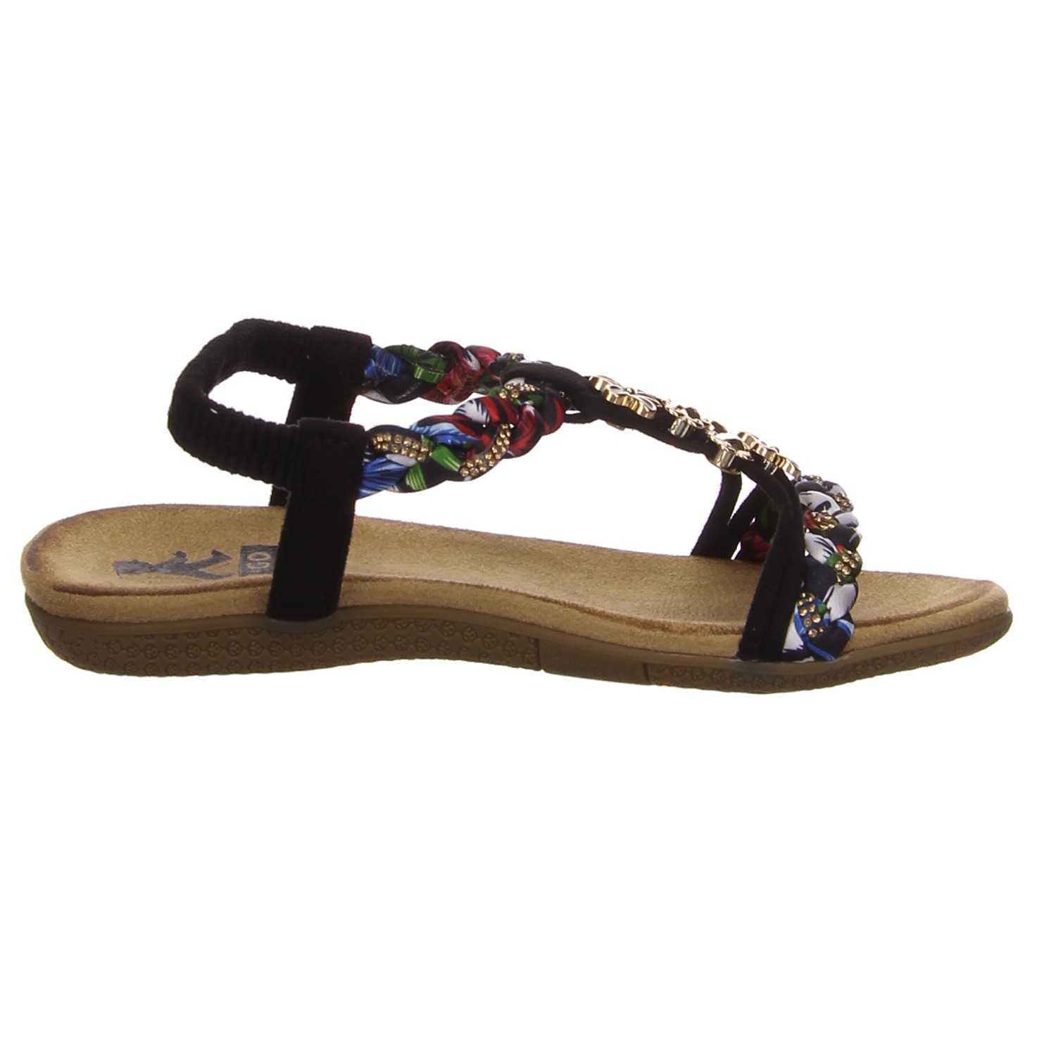2GO Shoes Sandale bunt schwarz