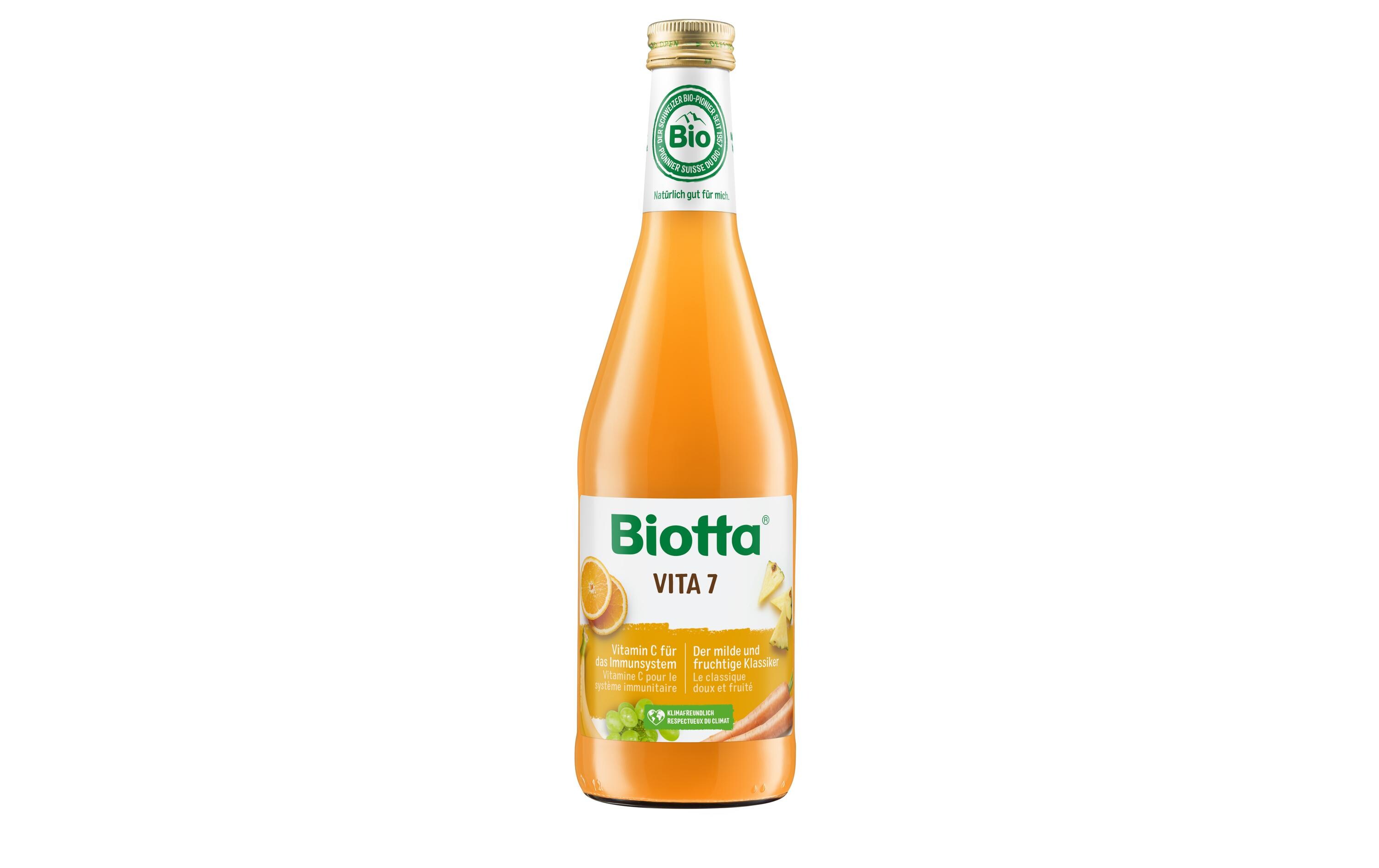 Säfte Vita 7 Bio 0.5 lMultifrüchtesaft aus erntefrischen Bio-Obst und Gemüsen