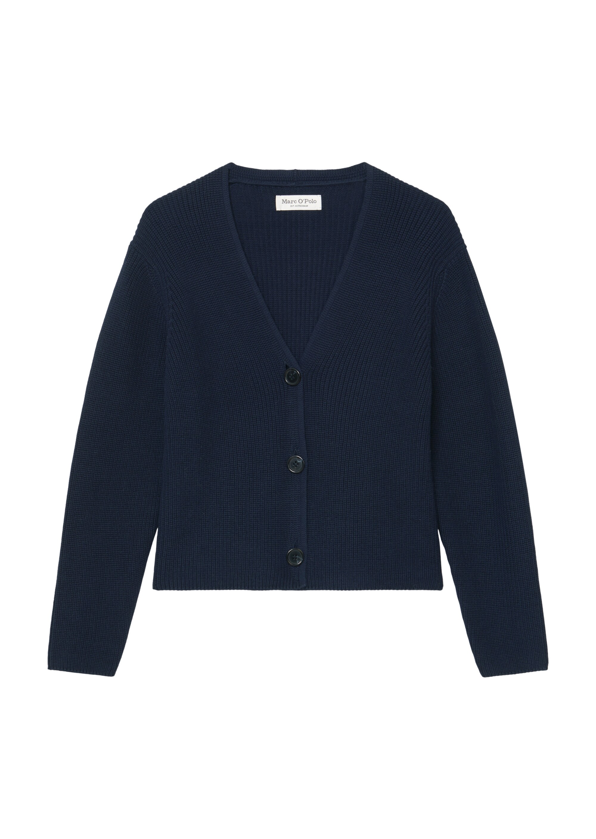 V-Neck-Cardigan relaxed cropped aus Heavy-Weight-Organic-Cotton