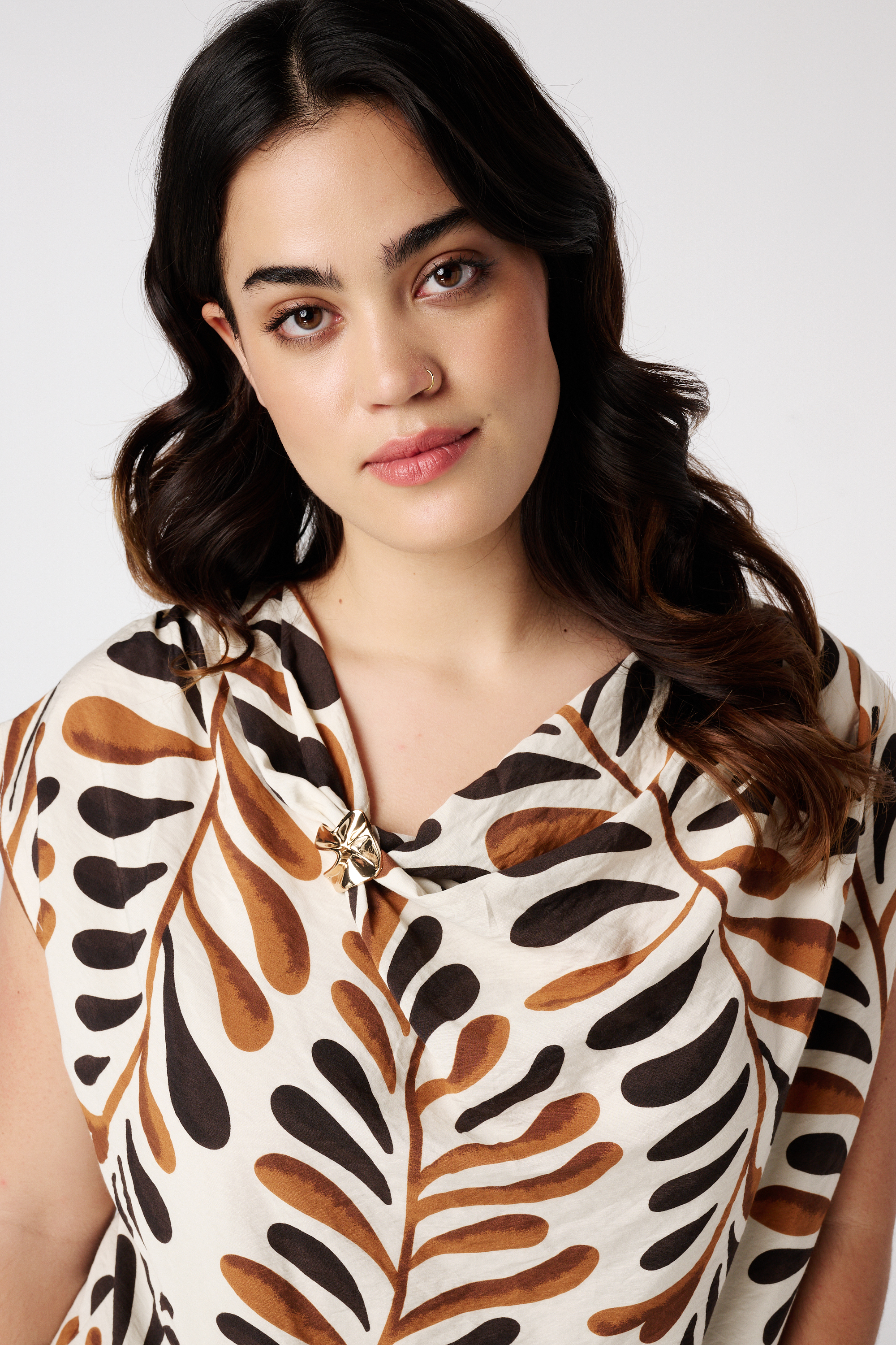 Blouse met print Multi brown