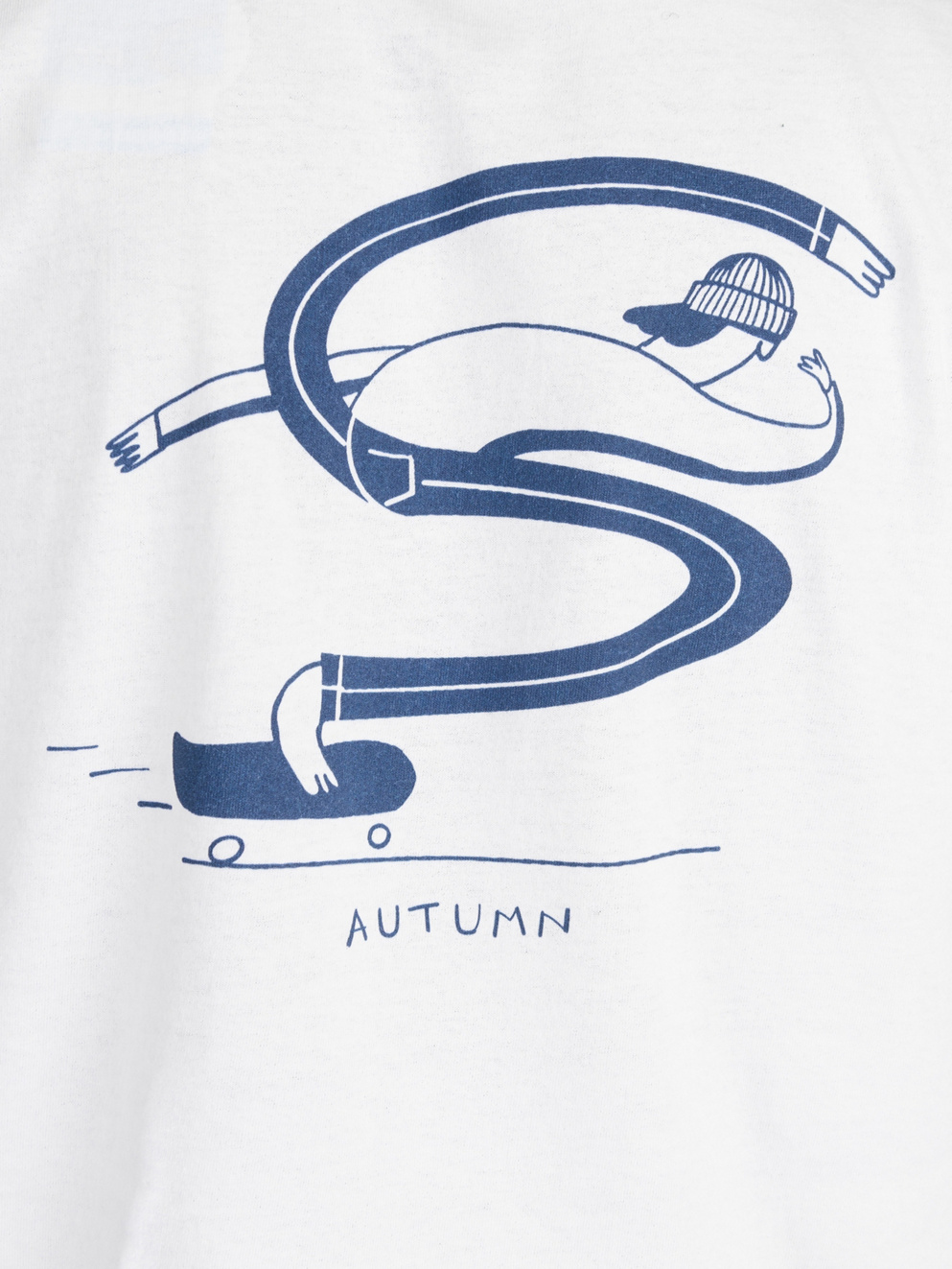 Autumn Headwear Skateboard Man T-Shirt white