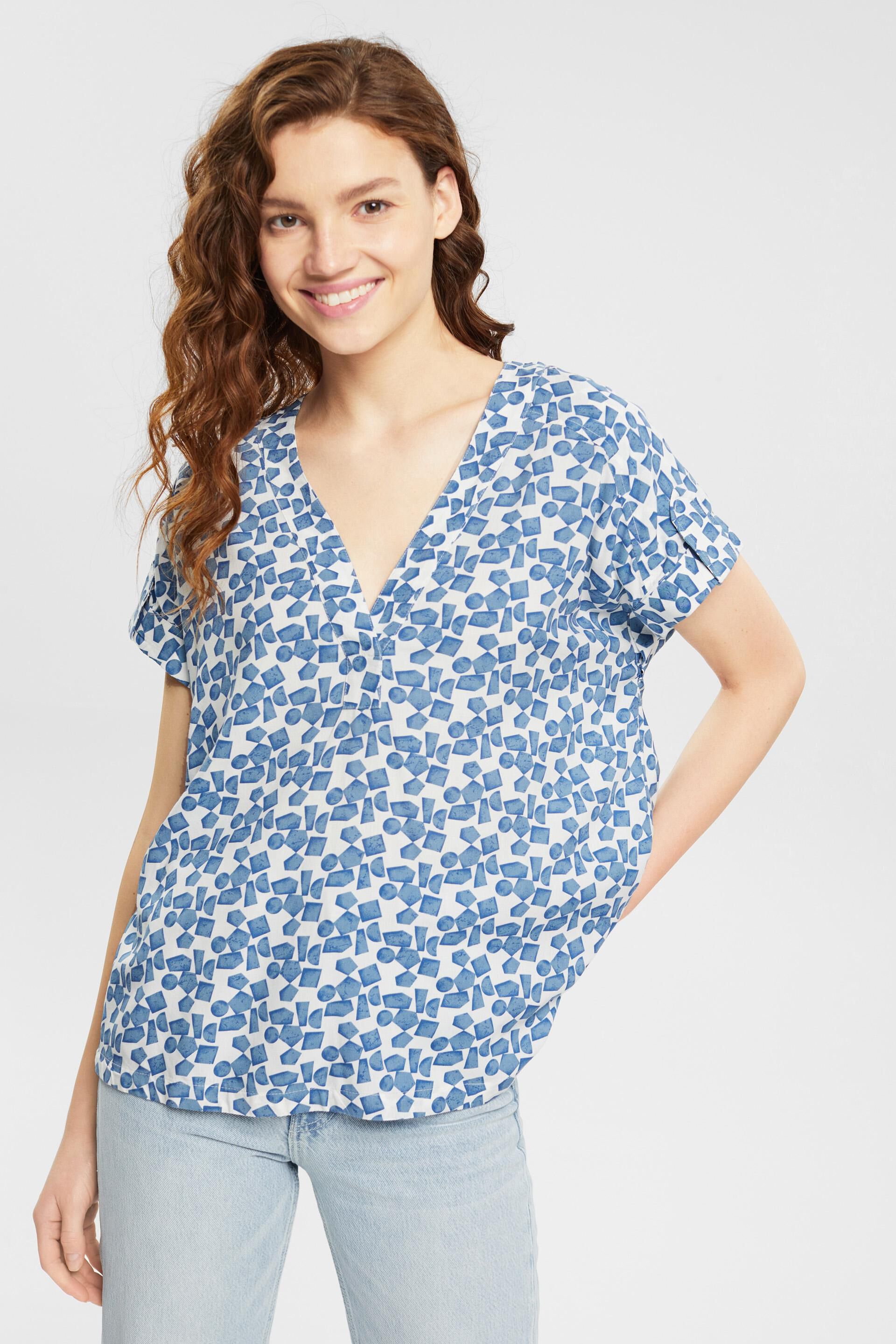 Blouse à motif, en LENZING™ ECOVERO™