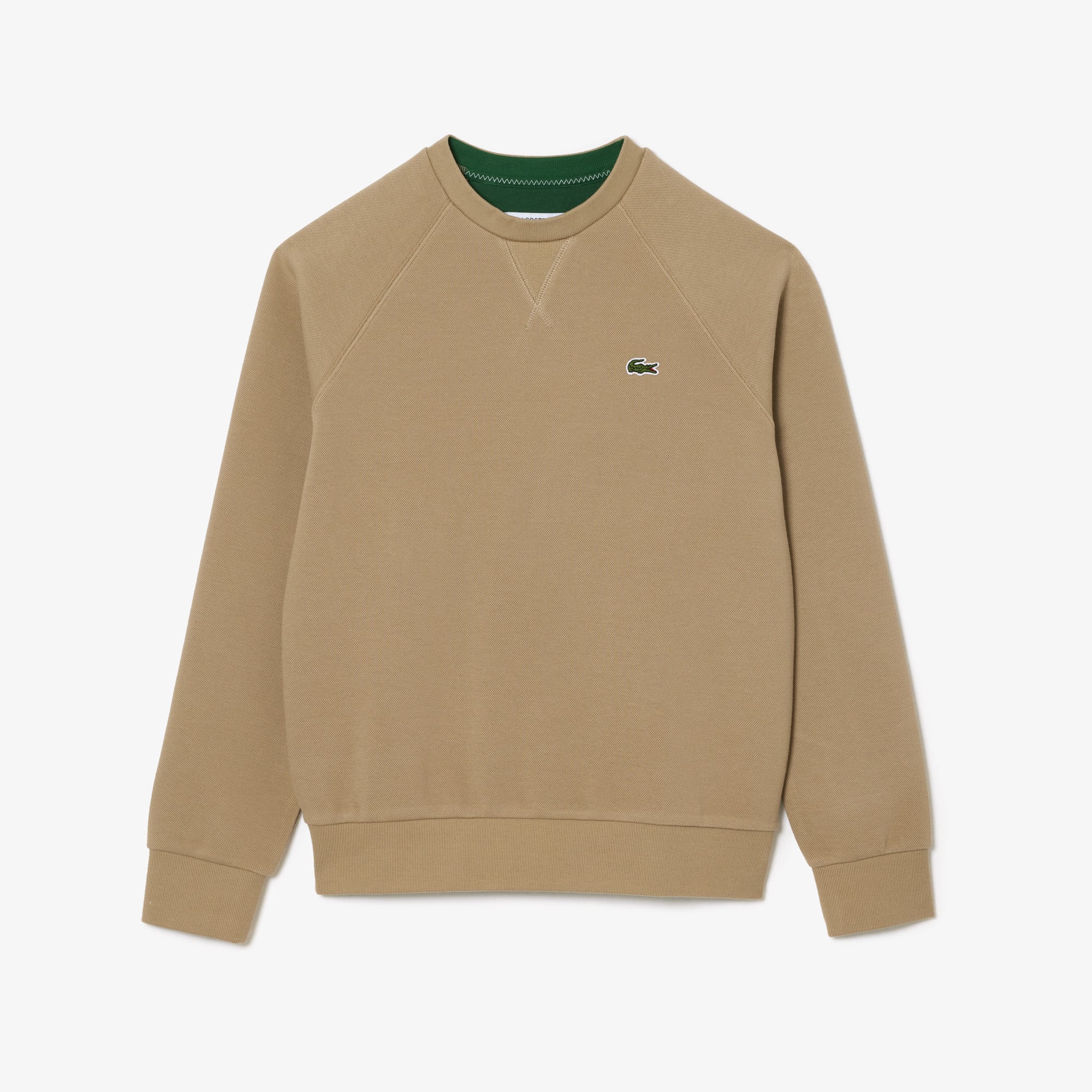 Sweatshirt Jogger à col rond double face piqué Sweatshirts - Beige - Lacoste - Femme