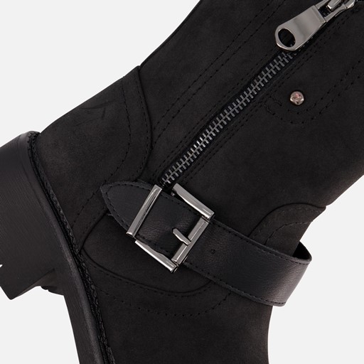 Supercrack Biker boots zwart Pu