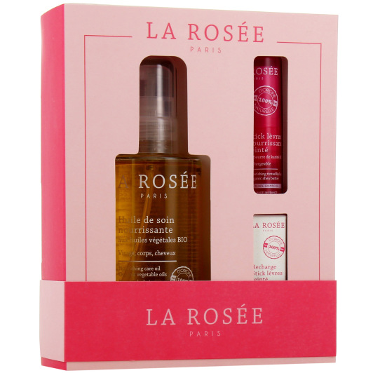 La Rosée Coffret éclat - Huile de soin et stick lèvres