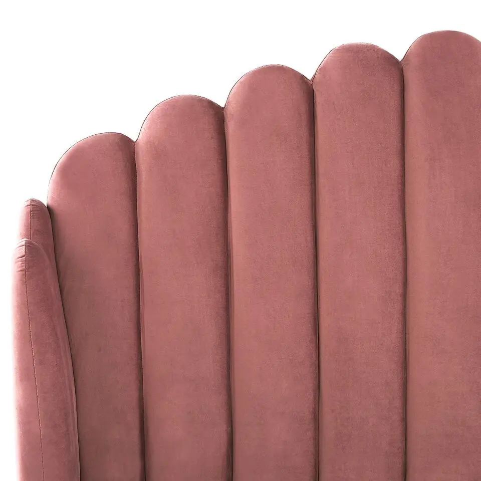 AMBILLOU - Tweepersoonsbed - Roze - 140 x 200 cm - Fluweel