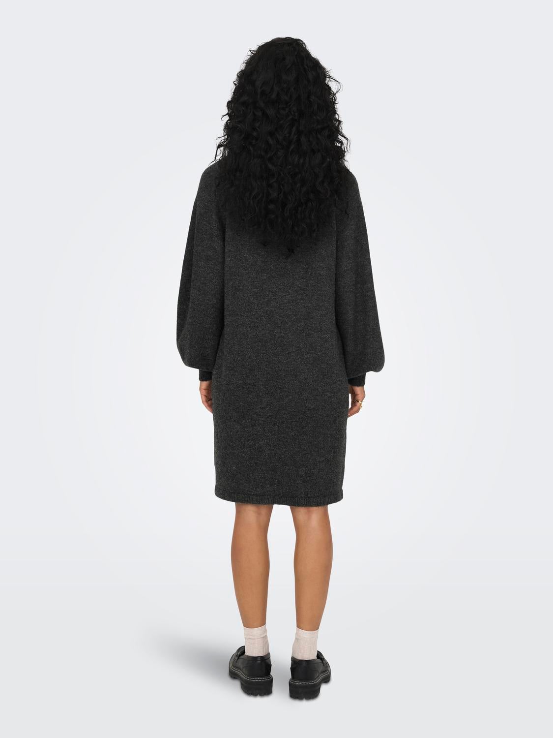 ONLEMILIA Langes Kleid Dark Grey Melange