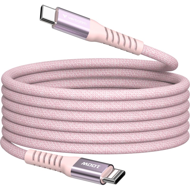 Verbatim 31857 câble USB USB 2.0 1,2 m USB C 0,48 Gbit/s 100 W Rose