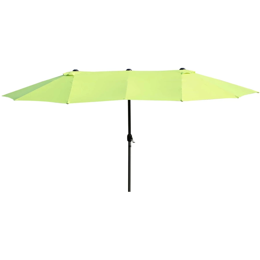 Outsunny Sonnenschirm mit Handkurbel grün