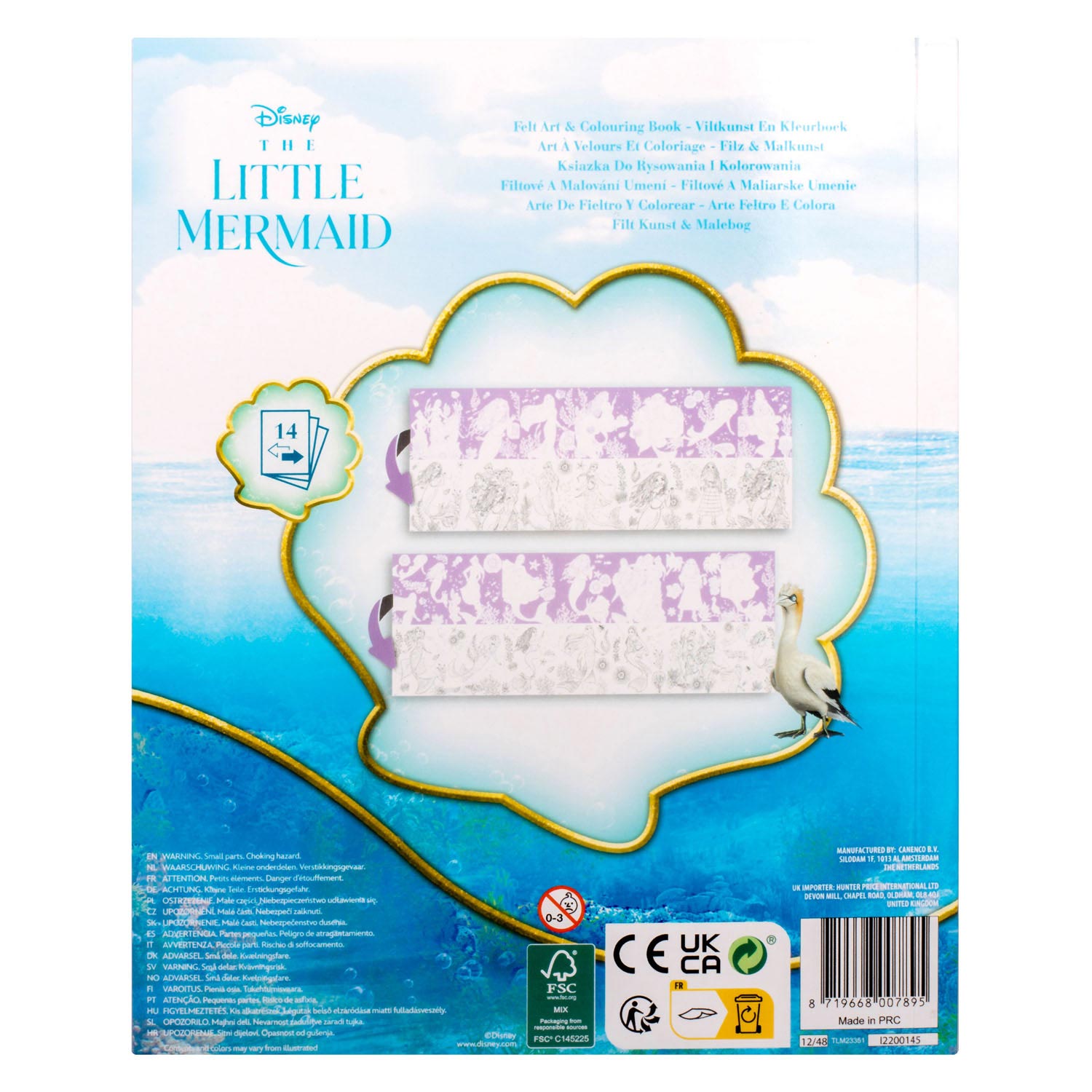 The Little Mermaid Viltkunst en Kleurboek