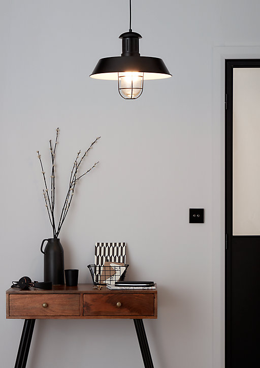 Suspension Genly GoodHome noir IP20 E27
