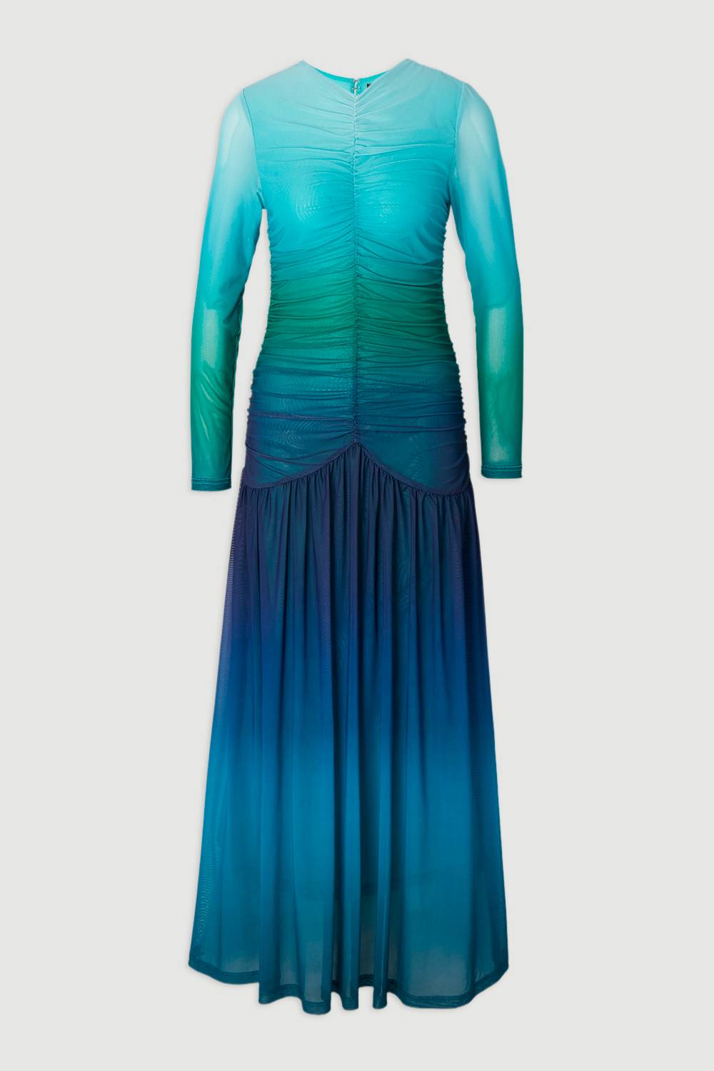 KarenMillen Robe Longue en Maille Ombrée à Manches Longues