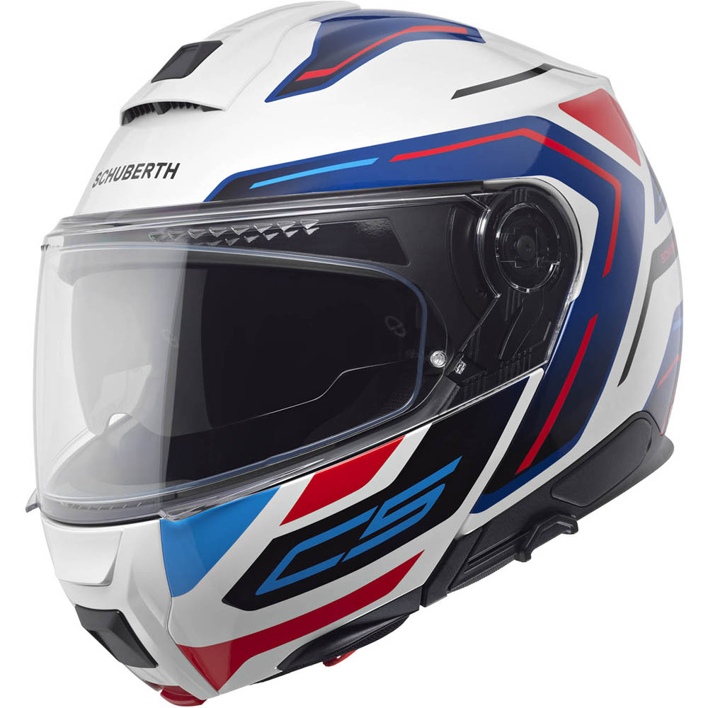 Schuberth - Casque C5 Omega Blanc / Bleu / Rouge / Brillant