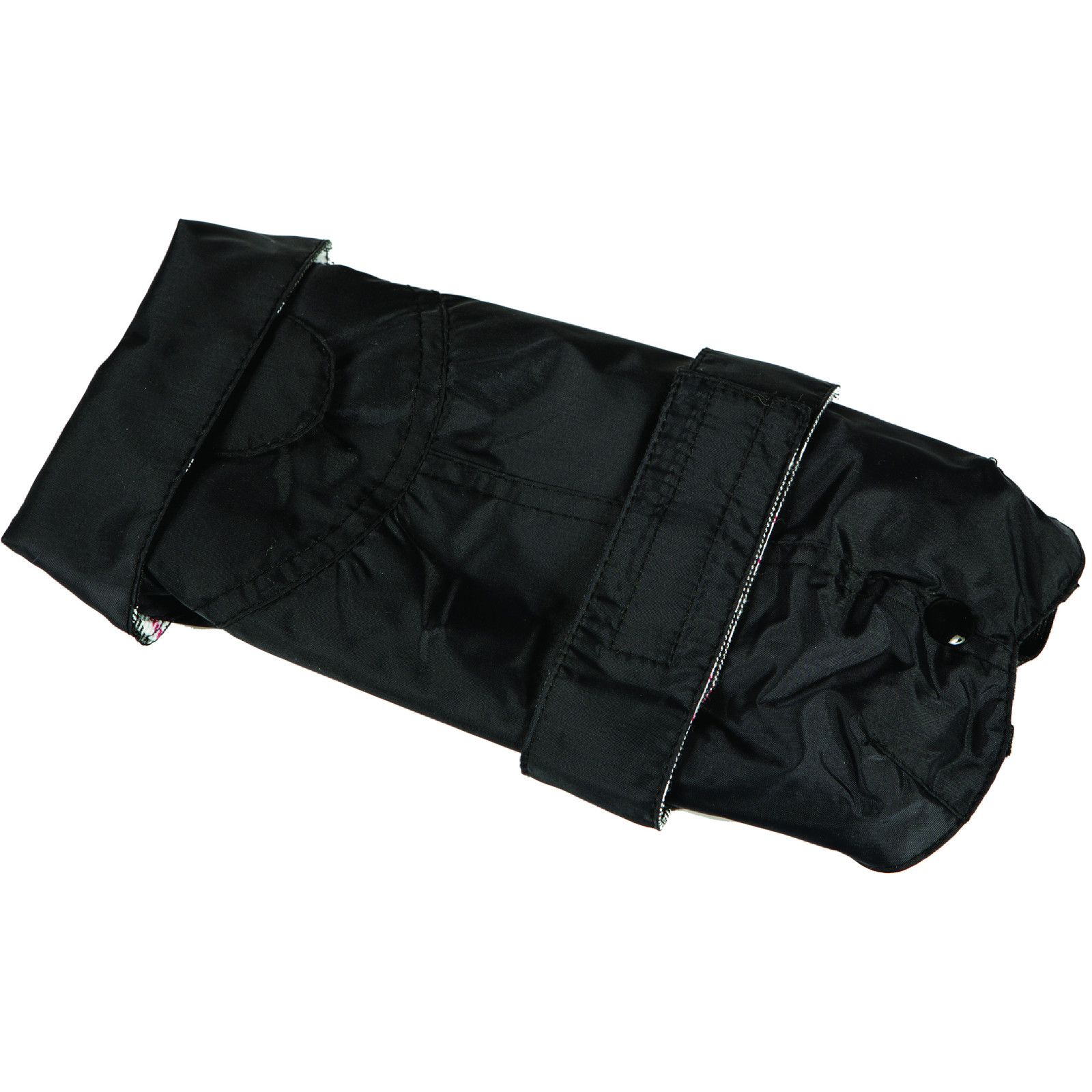 Fashion Dog Hundemantel mit Kunstpelz-Futter - Schwarz - 36 cm