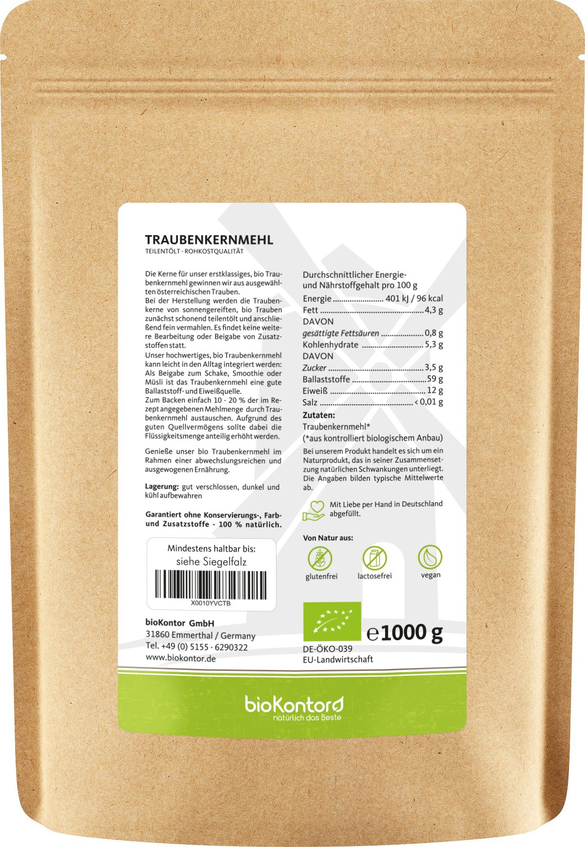 bioKontor Traubenkernmehl