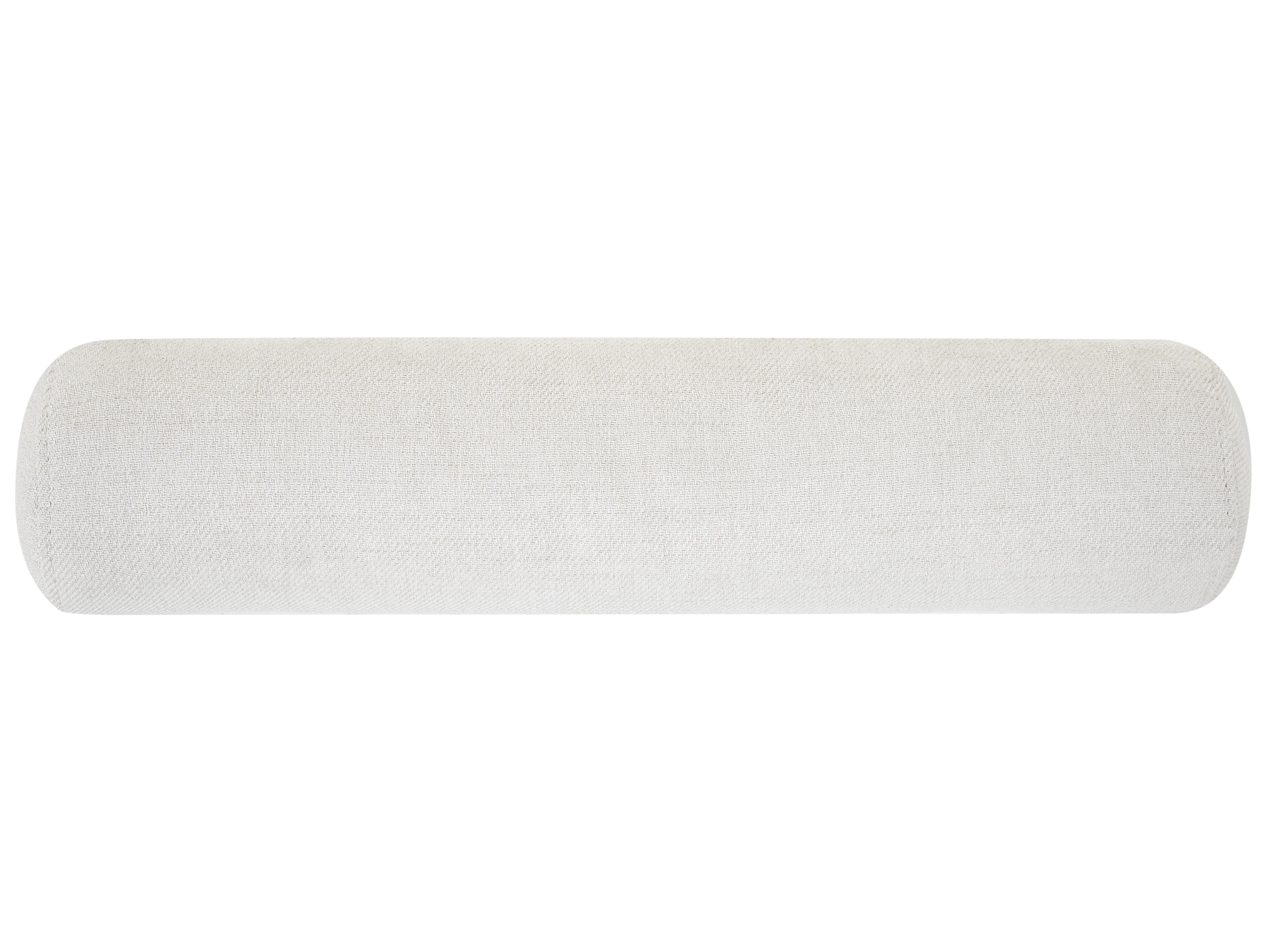 Linkszijdige chaise longue YVOIRE Stof Gebroken wit
