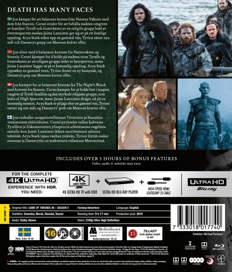 Game Of Thrones - Sæson 5 - Blu-Ray