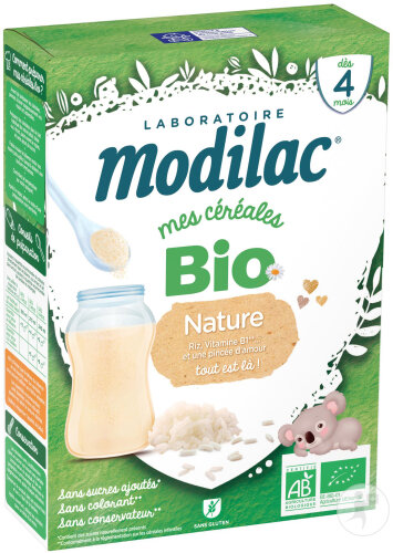 Modilac Céréales Bio Nature Dès 4 Mois 250g