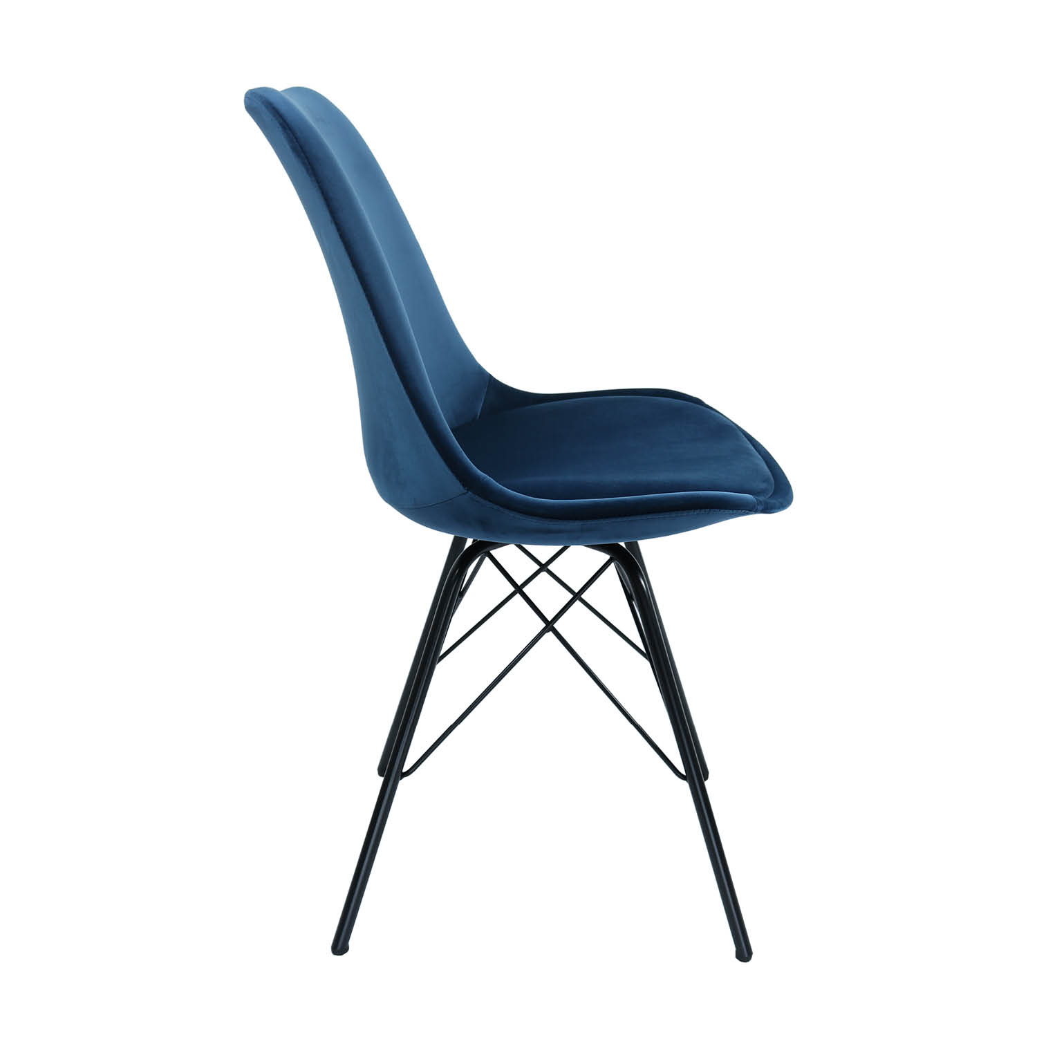 Kick Kuipstoel - Velvet d.blauw BL