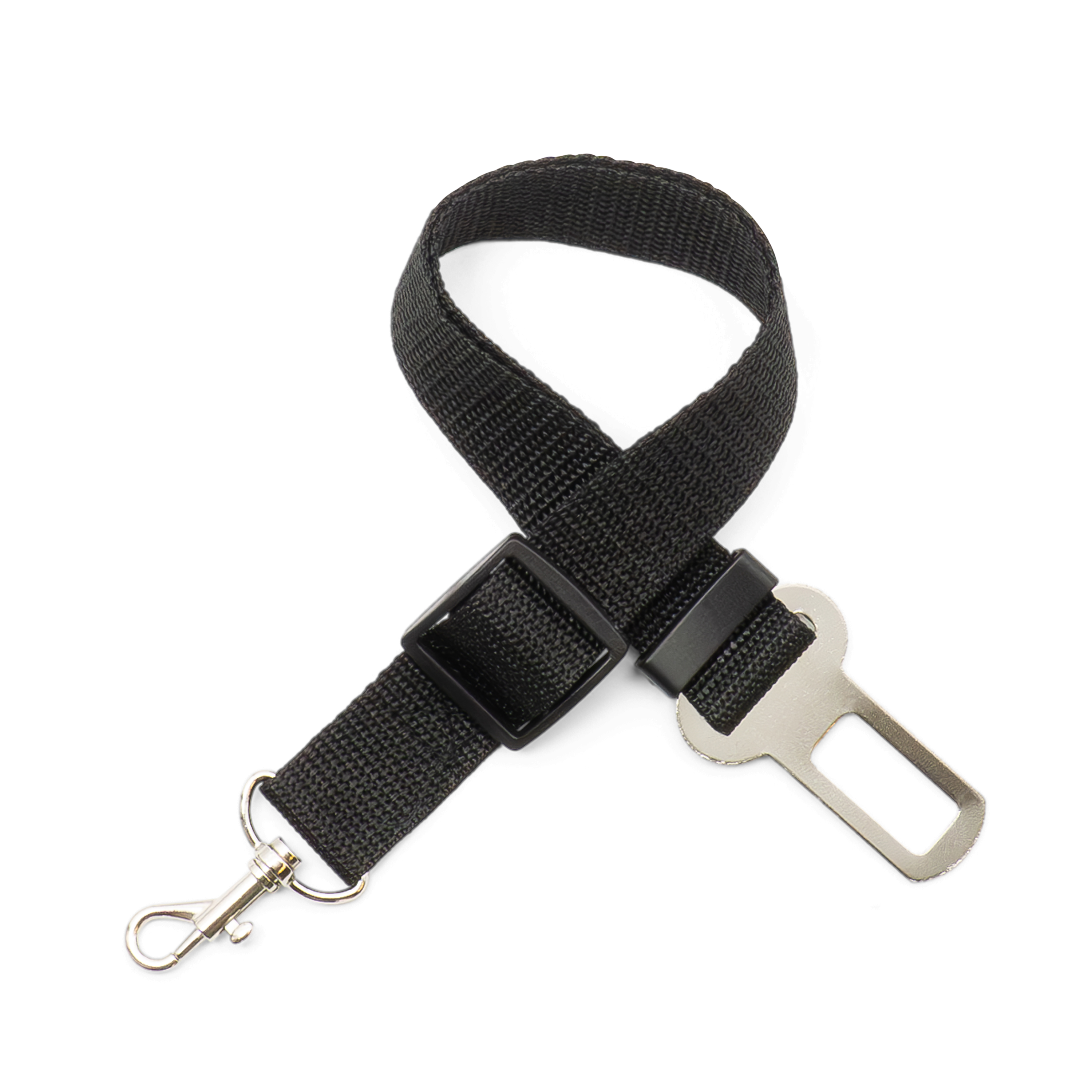 (3er Set) 40-70cm Auto Hunde Leine Sicherheits Anschnallgurt Verstellbar - Schwarz
