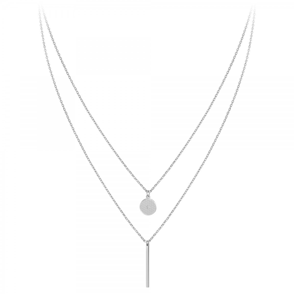 Collier multi-rangs SC Crystal orné d'un véritable diamant blanc