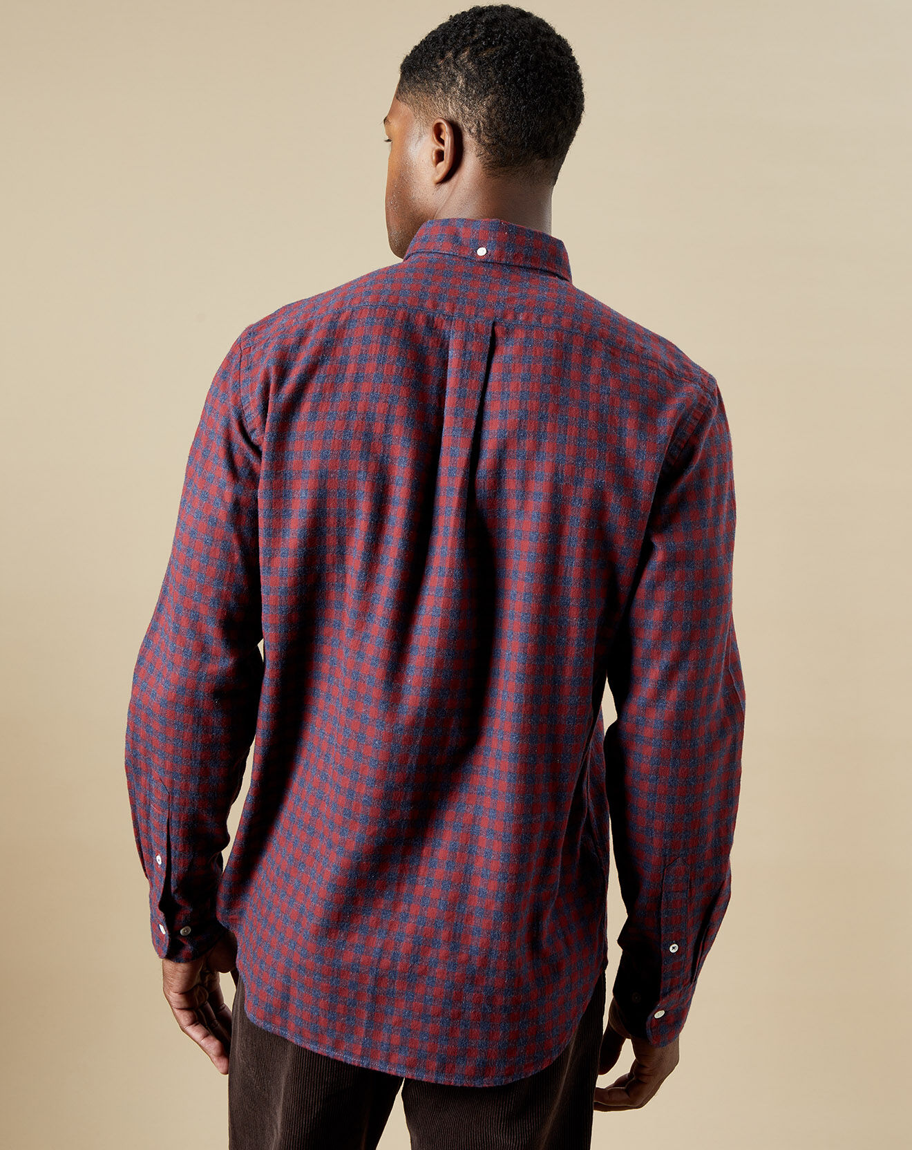 Hartford Chemise en Flanelle regular Pitt à carreaux rouge/indigo