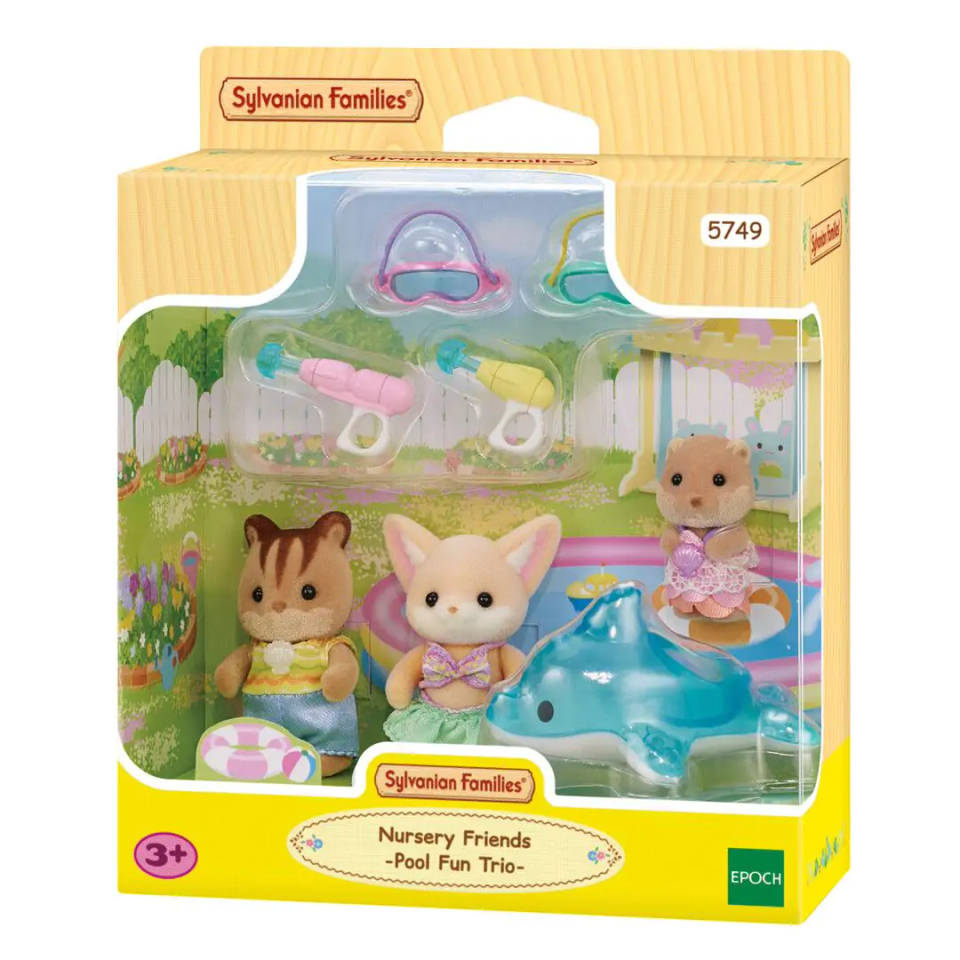 Sylvanian Families Trio peutervriendjes zwembad fun