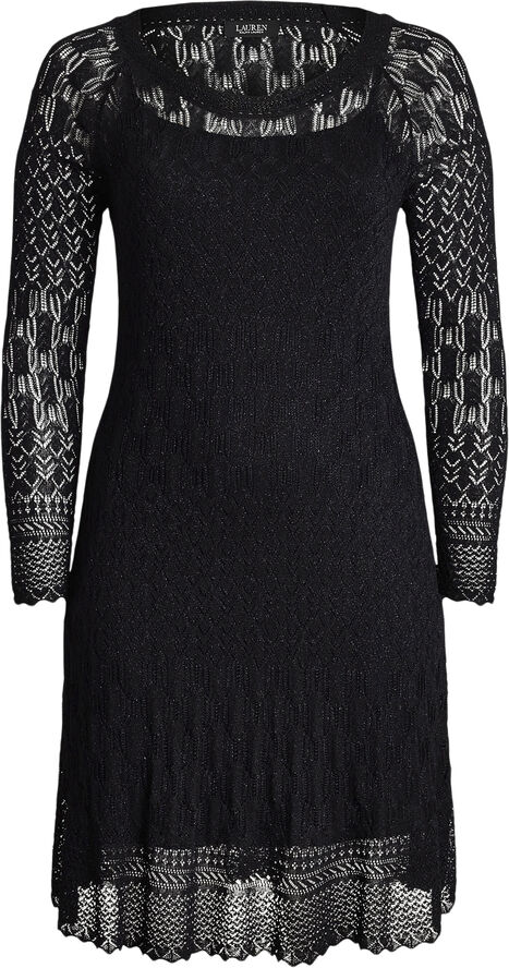 Lauren Ralph Lauren MATTE RAYON/LUREX-LS DRESS Sort