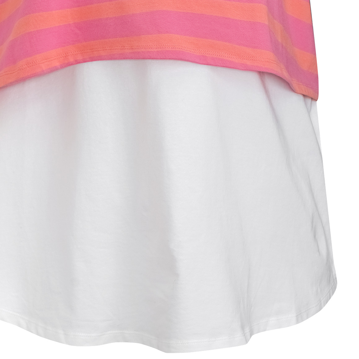 Gina Mama Damen Umstands-T-Shirt im Lagen-Look pink / orange / weiss
