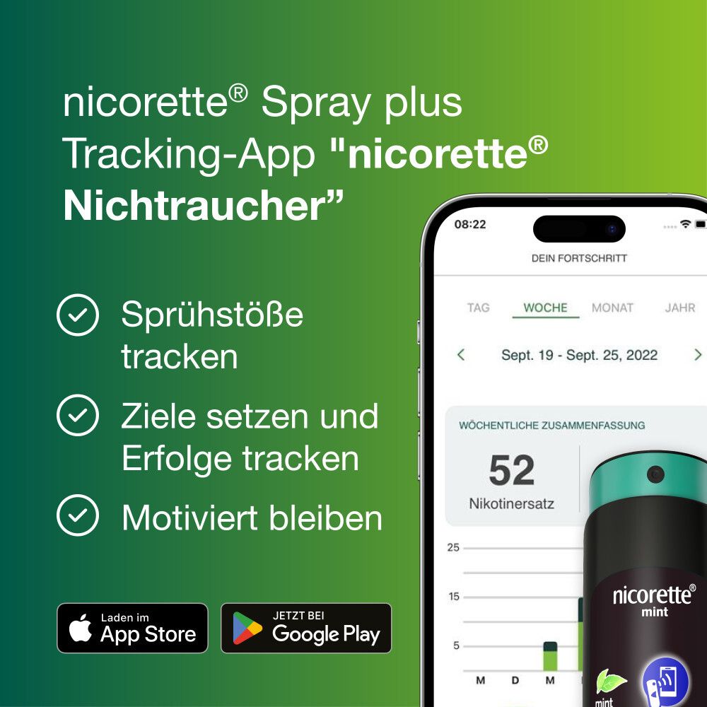 nicorette®  fruit & mint Spray- Jetzt 20% Rabatt sichern*