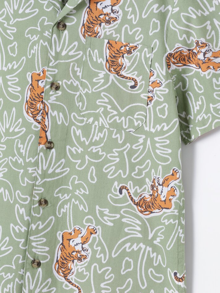 Camisa estampada Resort - Verde