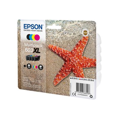 Epson 603XL Etoile de mer - pack de 4 - noir, cyan, magenta, jaune - cartouche d'encre originale