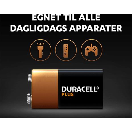 Duracell Plus 9V batterier