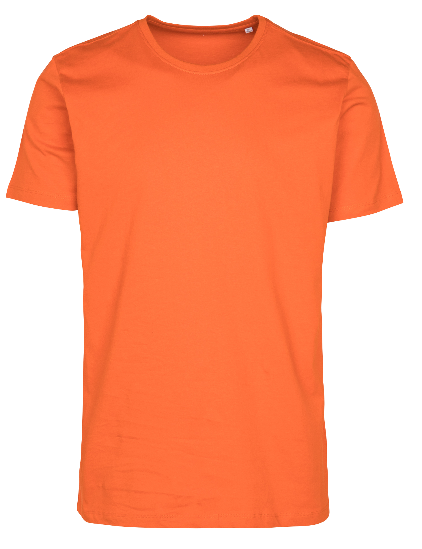 Tee-shirt col rond regular-fit en coton biologique | Orange