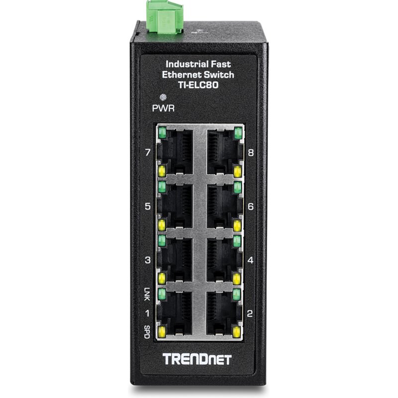 Trendnet TI-ELC80 commutateur réseau Non-géré Fast Ethernet (10/100) Noir