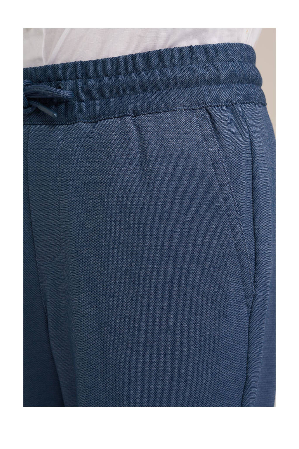WE Fashion slim casual broek blauw