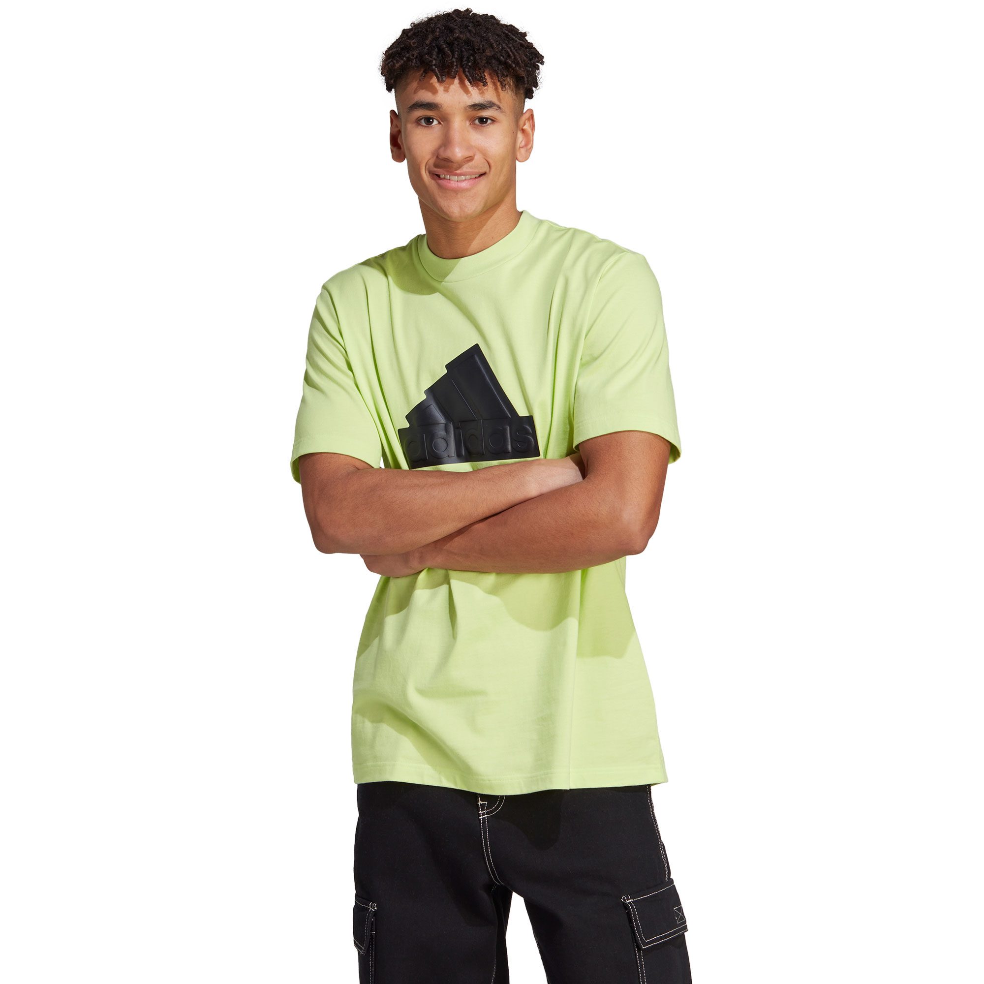 adidas Future Icons Badge of Sport Bomber T-Shirt Herren pulse lime