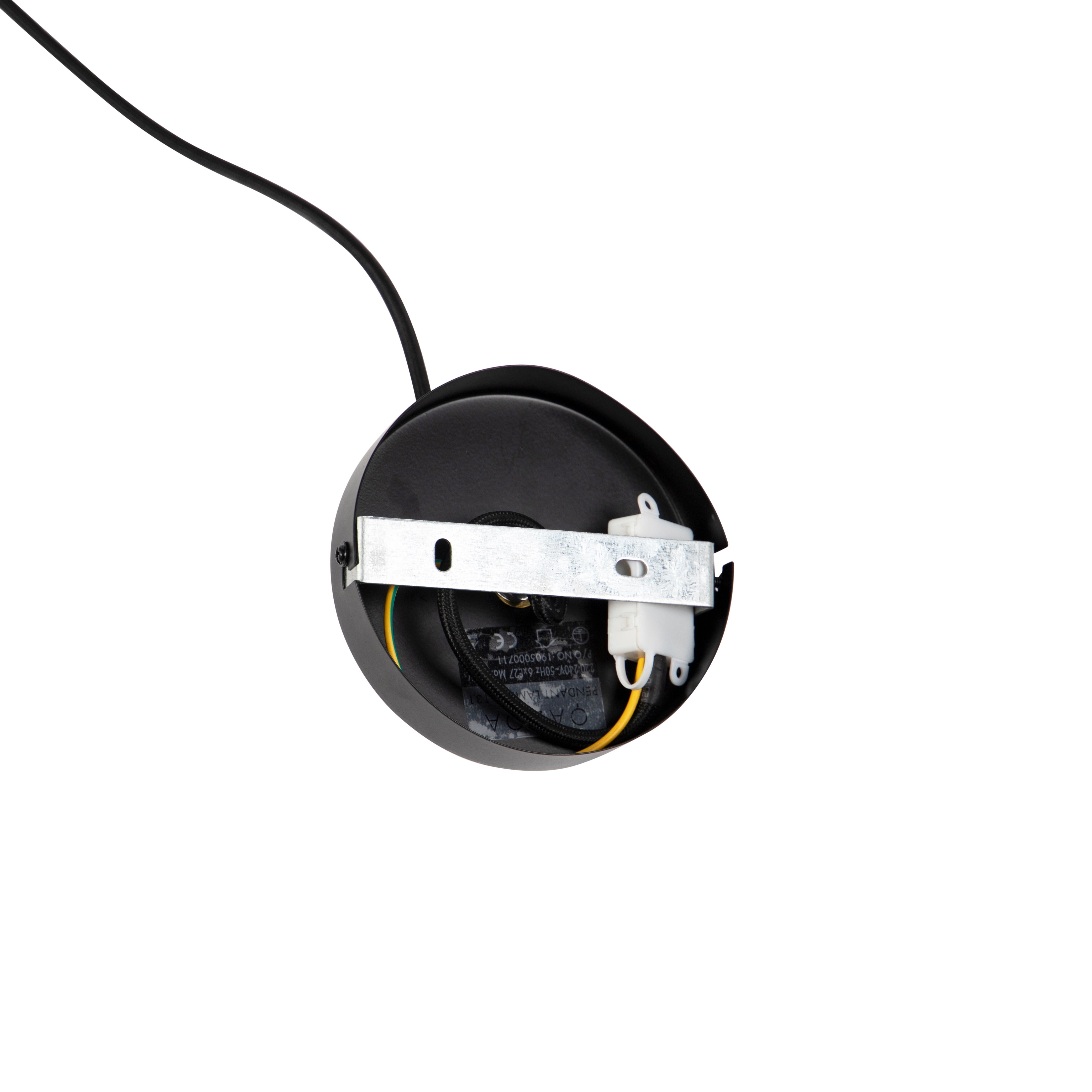 Industriële hanglamp zwart en goud 78 cm 6-lichts - Sydney