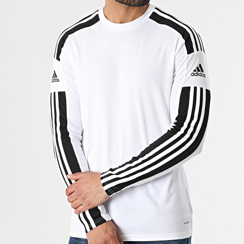 Tee Shirt Manches Longues A Bandes Squad 21 GN5793 Blanc