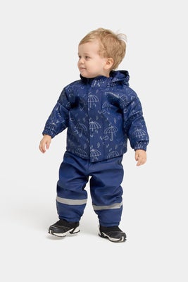 Nordbjørn Styrsö Fôret Regnsett, Let It Rain Reflective Estate Blue