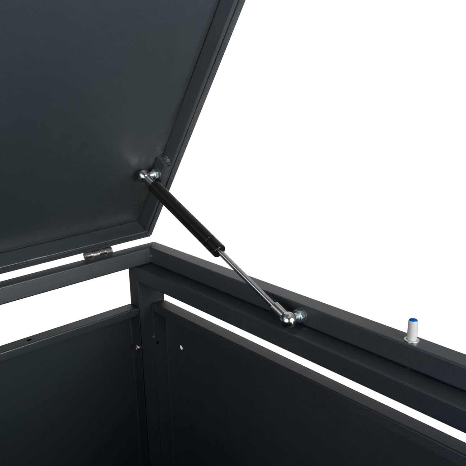 Zelsius Mülltonnenbox 4 Tonnen | 120-240 Liter | Anthrazit RAL 7016 | Tür in hellgrauer Holzoptik inkl. Erweiterungsmöglichkeit | Aufbewahrungsbox für Mülltonnen, Mülltonnenbox 4er