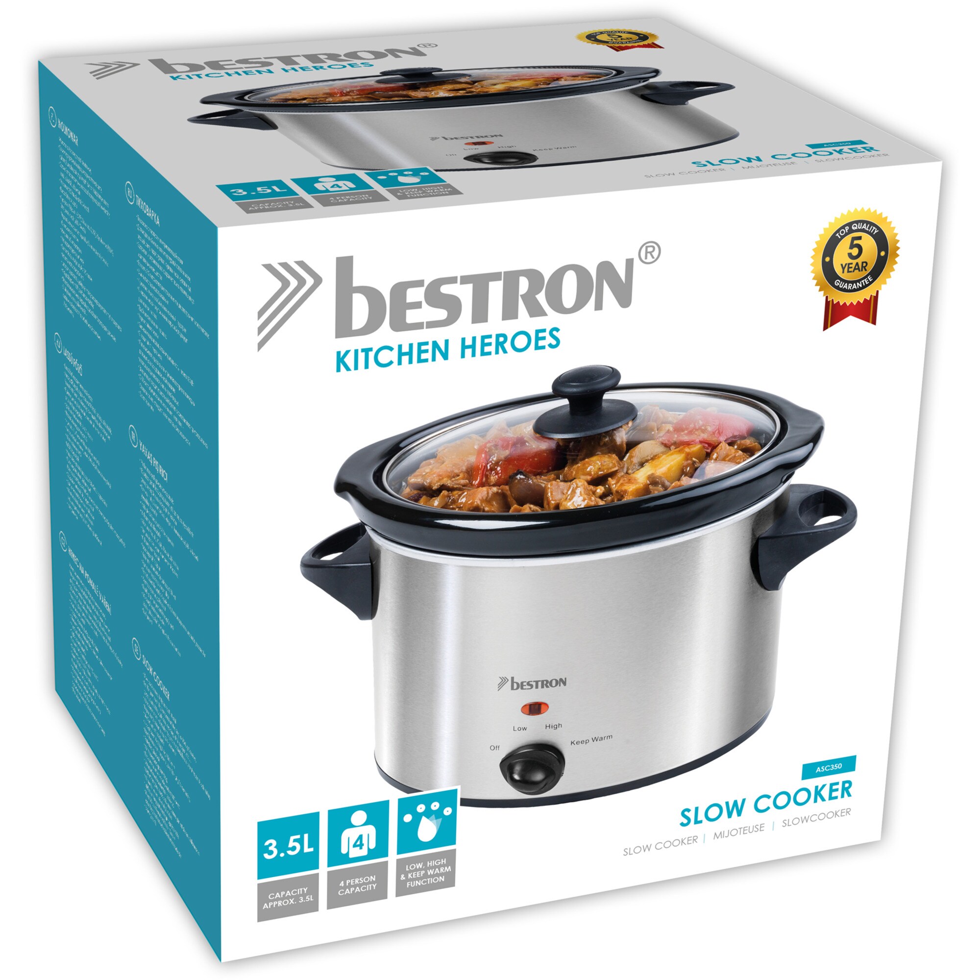Bestron Multikocher Slow Cooker ASC350