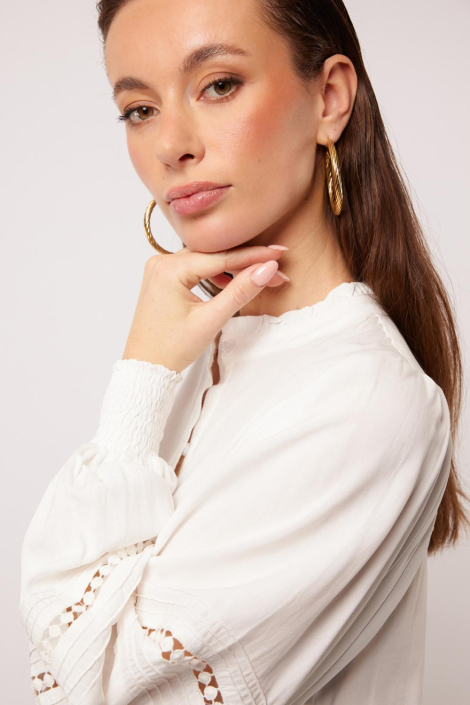 Fluresk witte dames blouse
