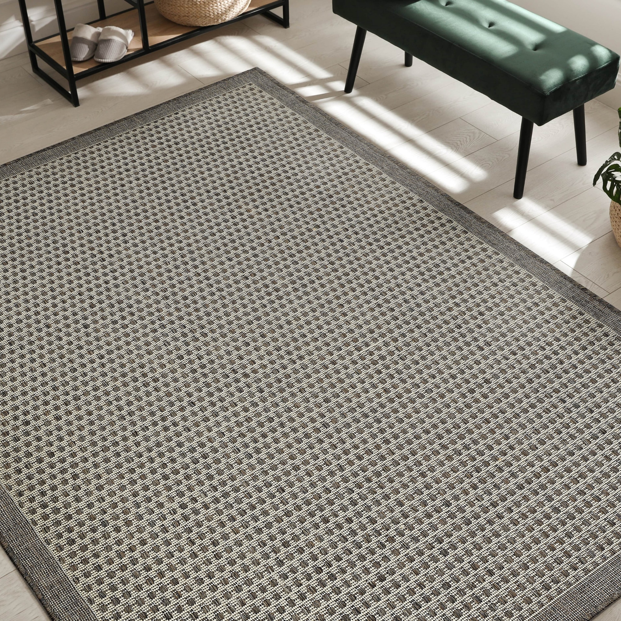 Andiamo Teppich »Savannah« rechteckig 4 mm Höhe Flachgewebe, In- und Outdoor geeignet, Wohnzimmer