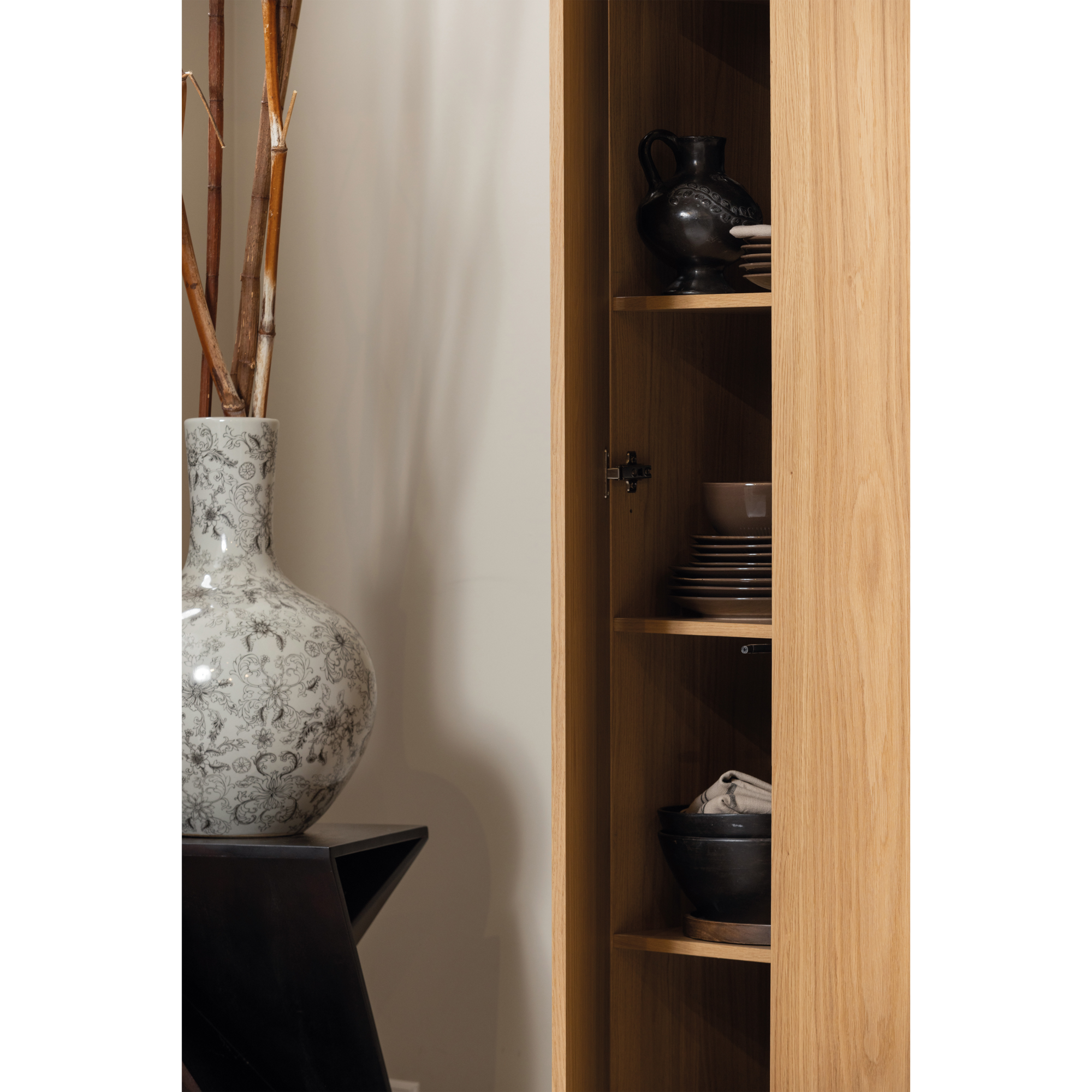 Hoge Kast Zuma - Eiken - Transparant Zuma Hoge Kast 67 cm - Eiken - Transparant